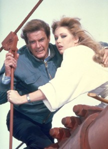 Tanya Roberts and Roger Moore in "A View to A Kill" 